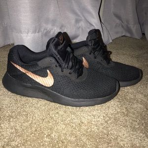 Black and Rose Gold Nikes